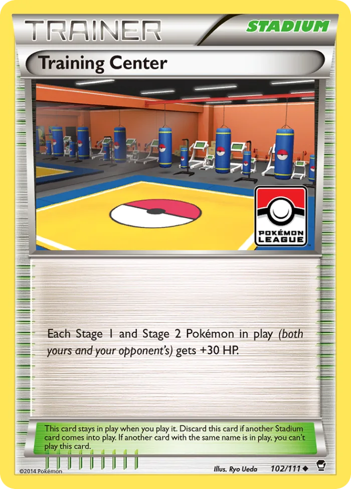 Training Center #102 Furious Fists Pokemon card