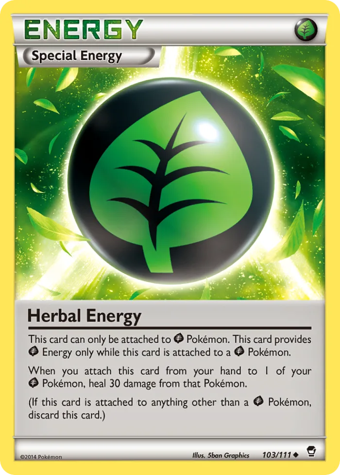 Herbal Energy #103 Furious Fists Pokemon card