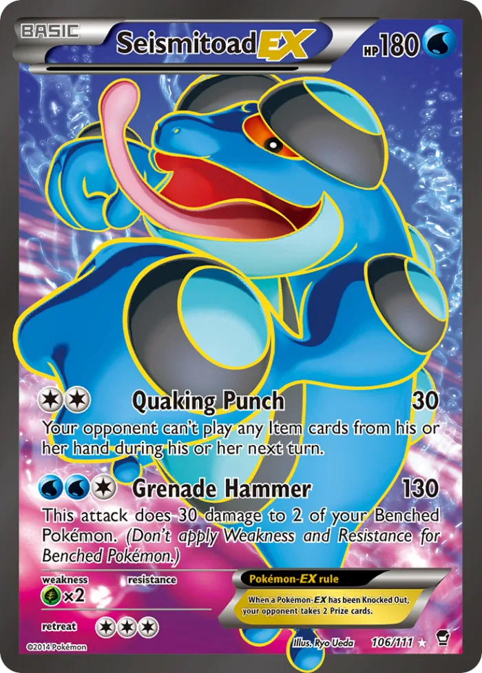 Seismitoad-EX #106 Furious Fists Pokemon card