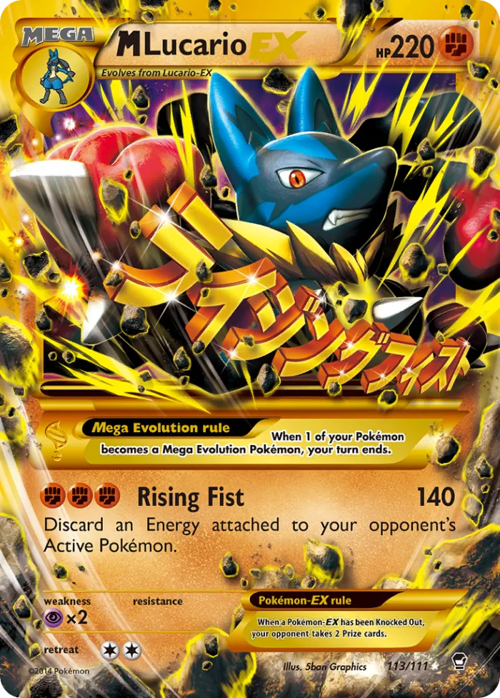 M Lucario-EX #113 Furious Fists Pokemon card
