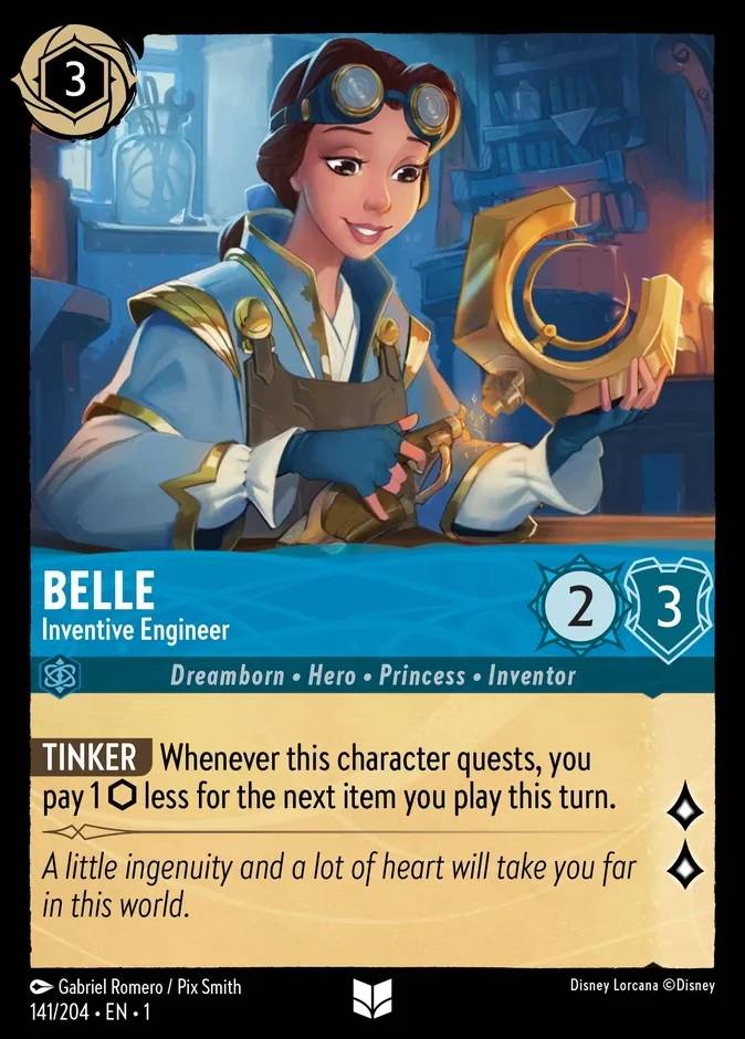 Belle #141 The First Chapter Disney Lorcana card