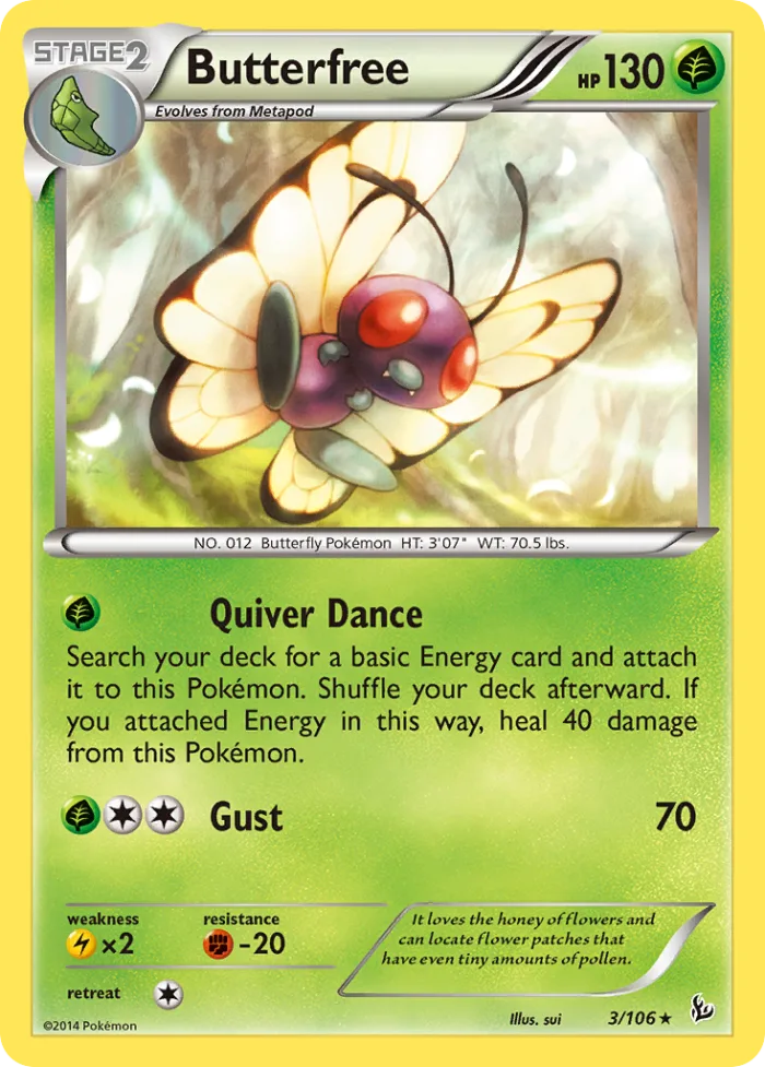 Butterfree #3 Flashfire Pokemon card
