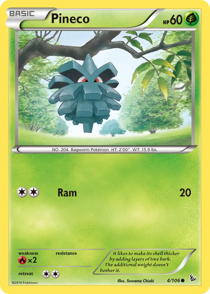 Pineco #4 Flashfire Pokemon card