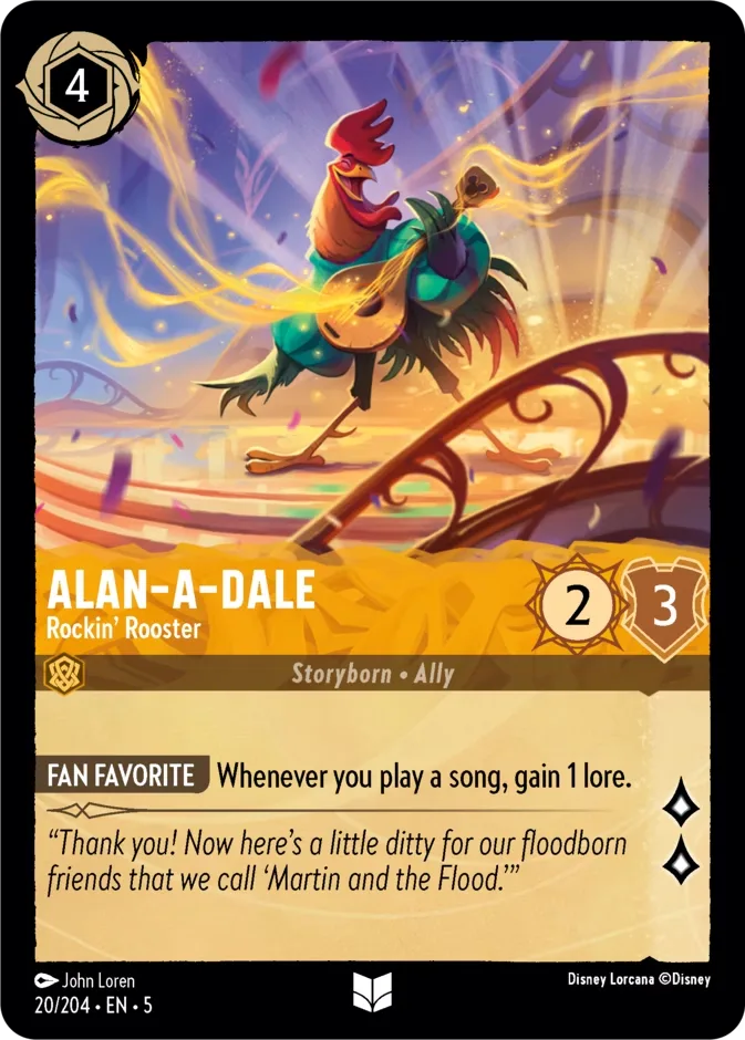 Alan-a-Dale #20 Shimmering Skies Disney Lorcana card
