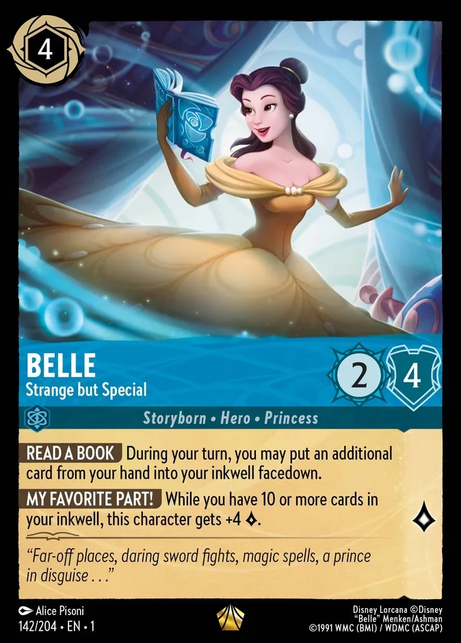 Belle #142 The First Chapter Disney Lorcana card