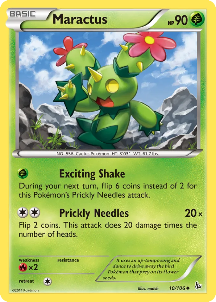 Maractus #10 Flashfire Pokemon card