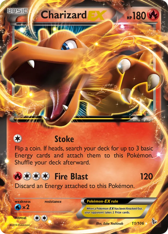 Charizard-EX #11 Flashfire Pokemon card