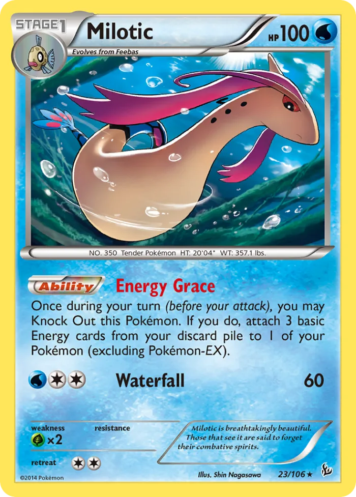 Milotic #23 Flashfire Pokemon card
