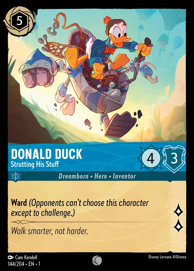 Donald Duck #144 The First Chapter Disney Lorcana card