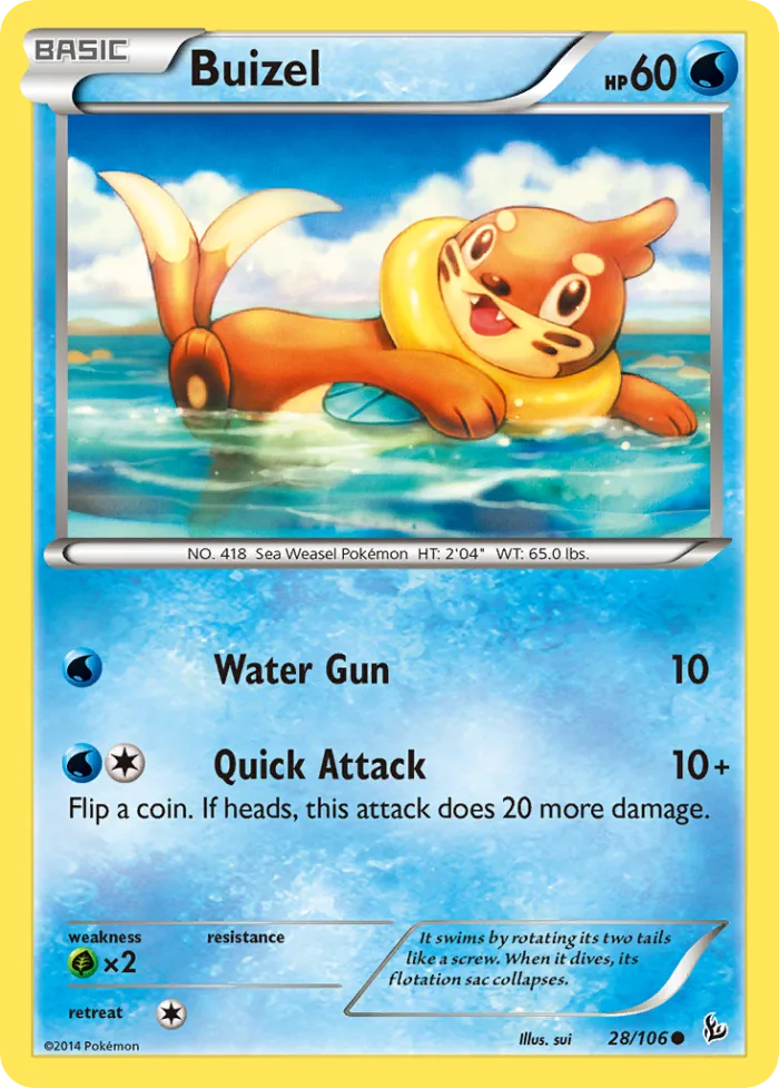 Buizel #28 Flashfire Pokemon card