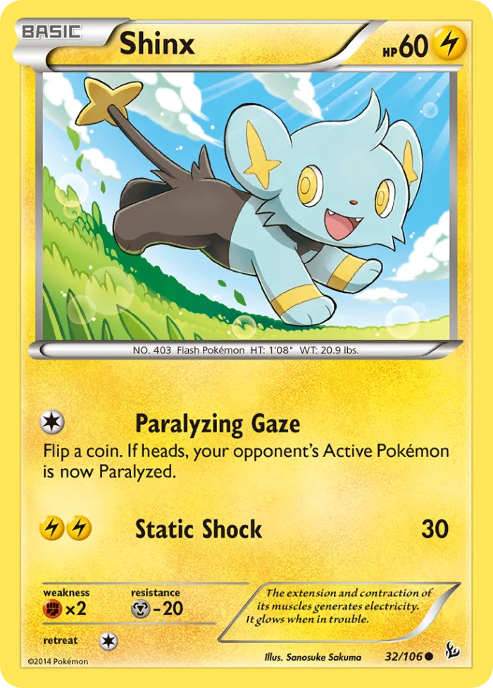 Shinx #32 Flashfire Pokemon card