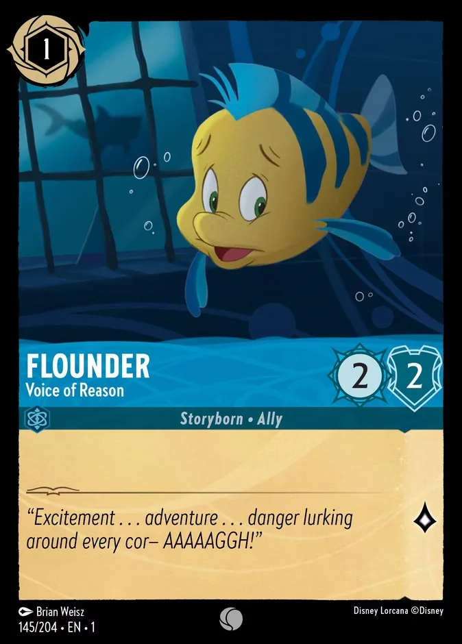 Flounder #145 The First Chapter Disney Lorcana card