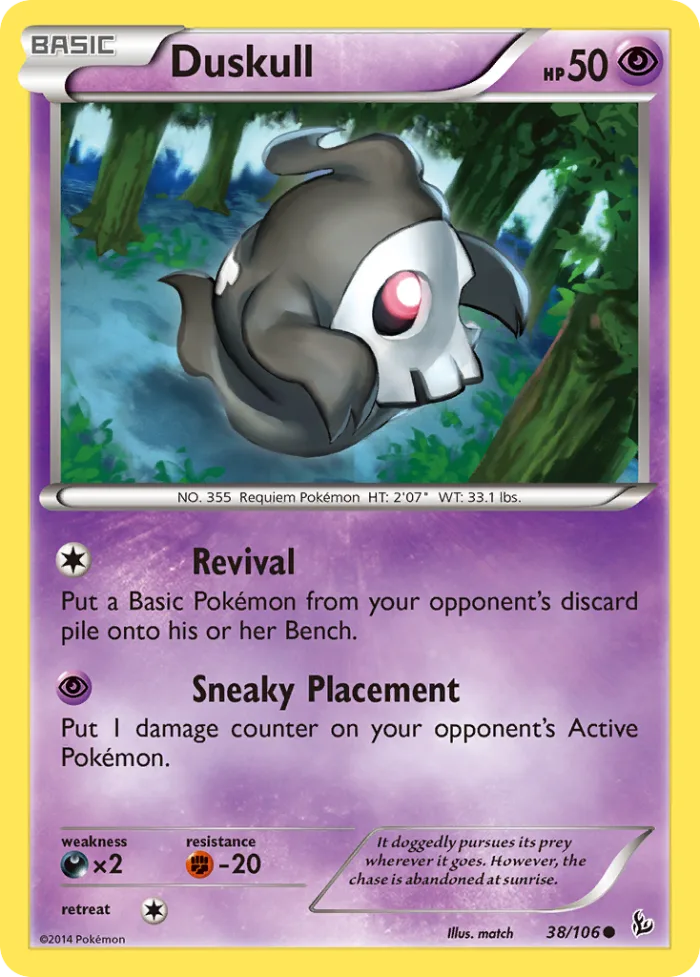 Duskull #38 Flashfire Pokemon card