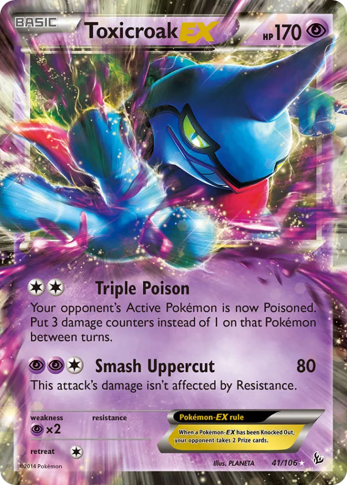 Toxicroak-EX #41 Flashfire Pokemon card