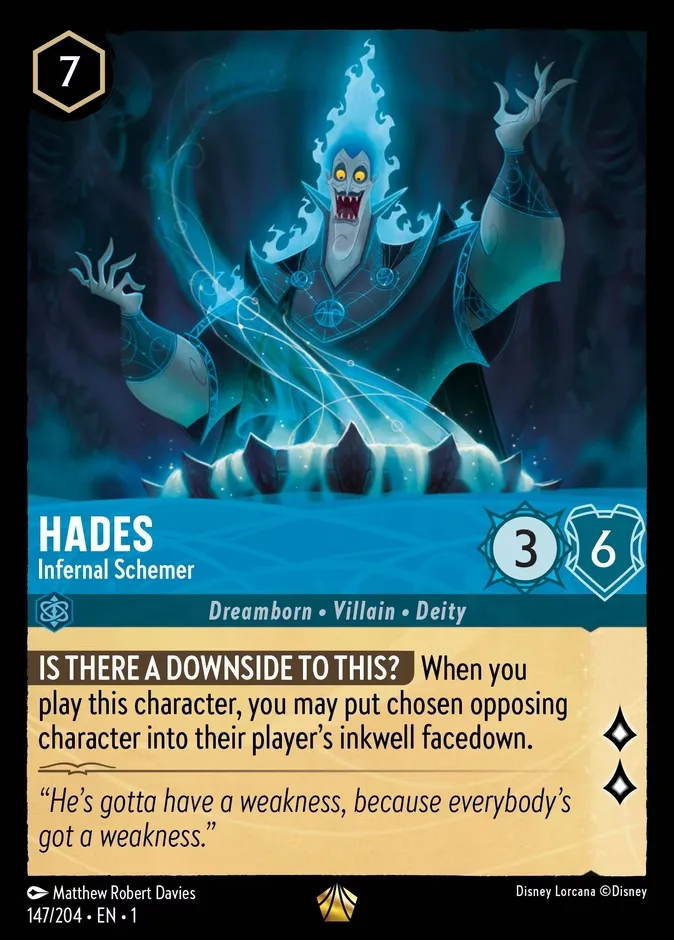 Hades #147 The First Chapter Disney Lorcana card