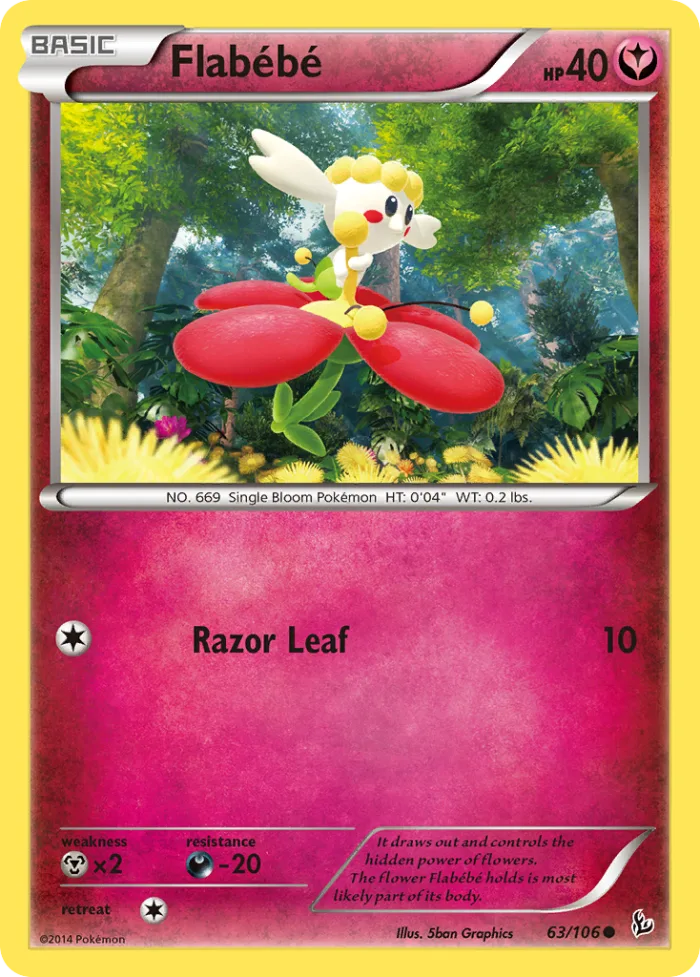 Flabébé #63 Flashfire Pokemon card