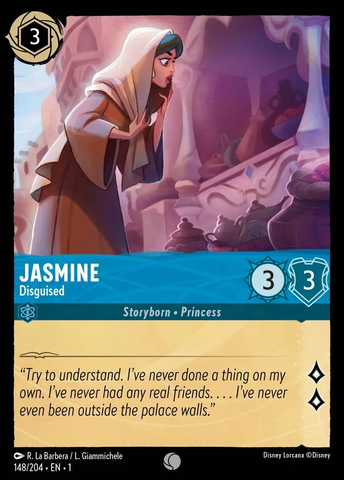 Jasmine #148 The First Chapter Disney Lorcana card