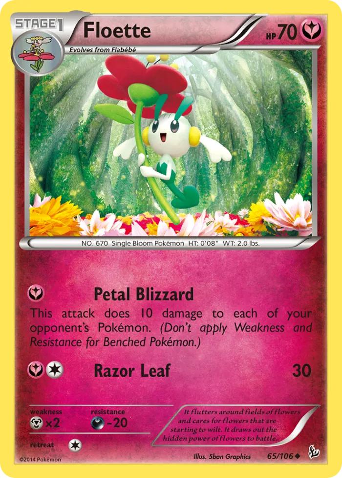 Floette #65 Flashfire Pokemon card