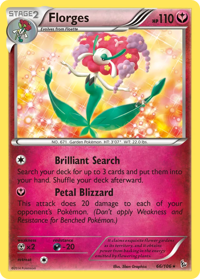 Florges #66 Flashfire Pokemon card