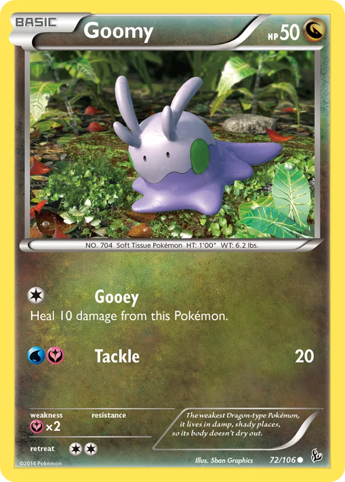 Goomy #72 Flashfire Pokemon card