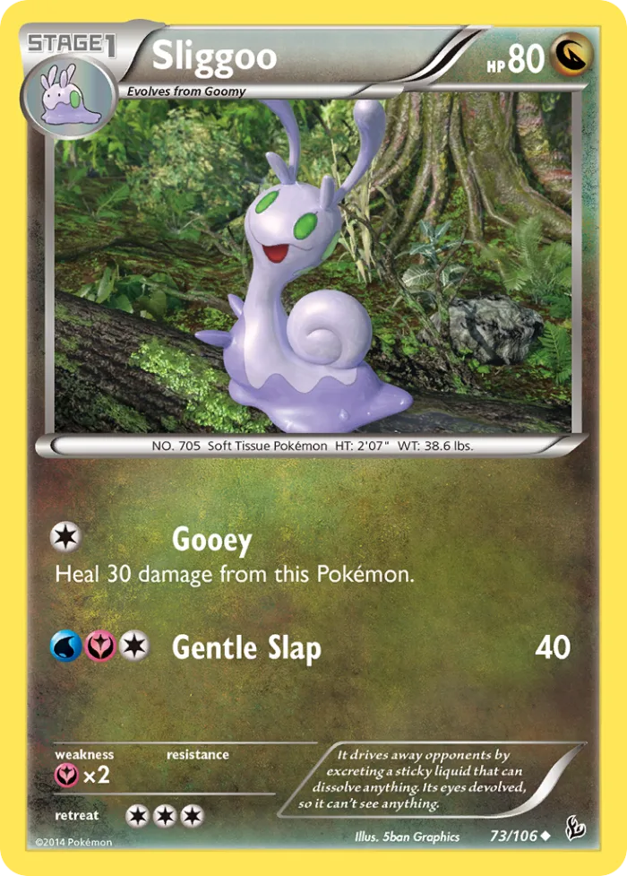 Sliggoo #73 Flashfire Pokemon card