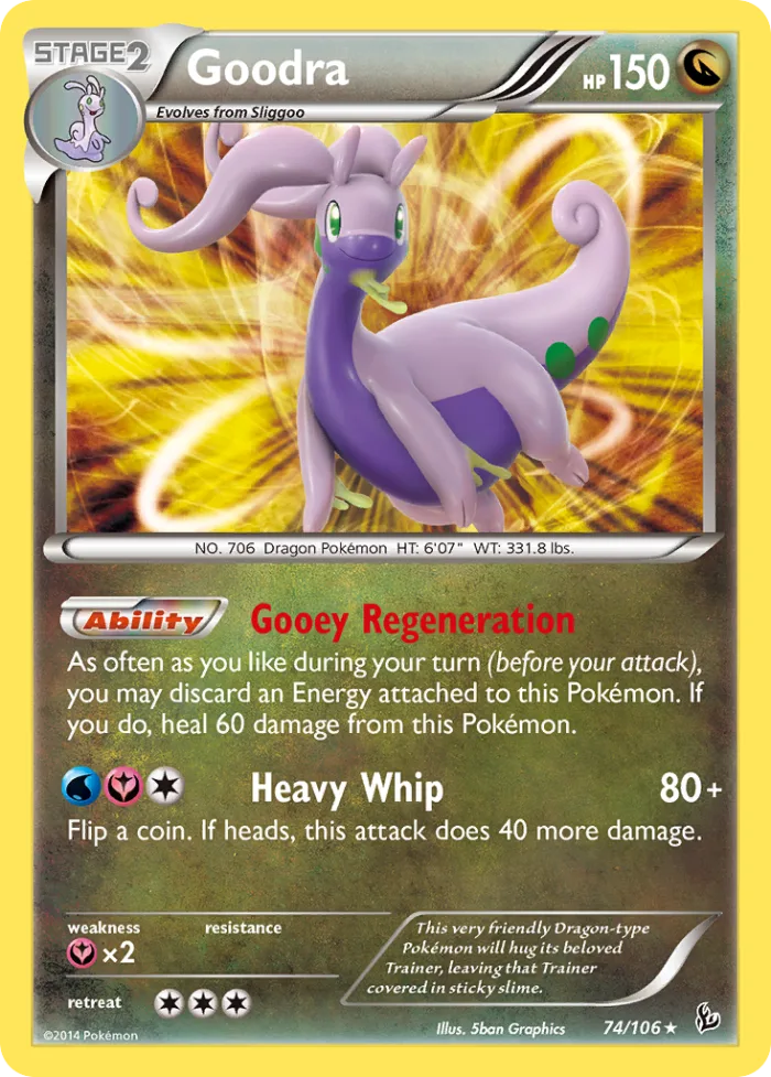 Goodra #74 Flashfire Pokemon card