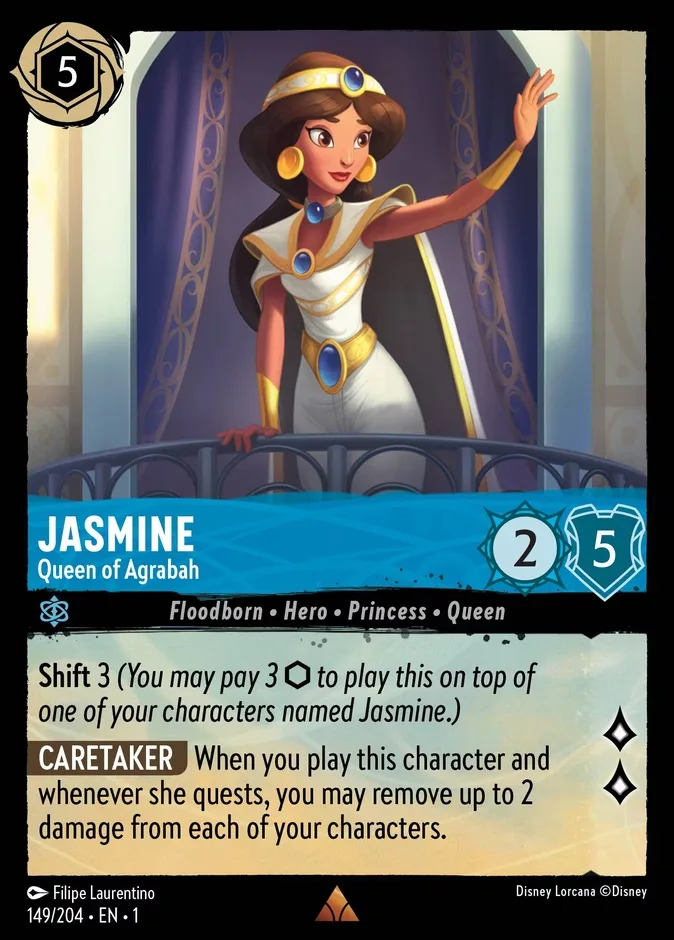 Jasmine #149 The First Chapter Disney Lorcana card
