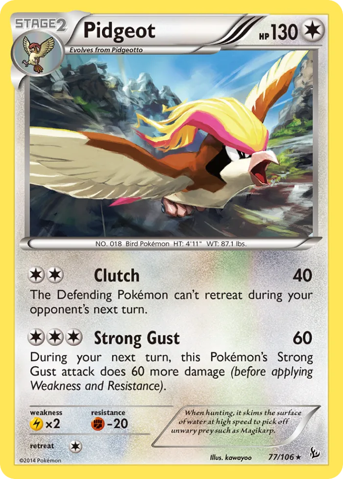 Pidgeot #77 Flashfire Pokemon card