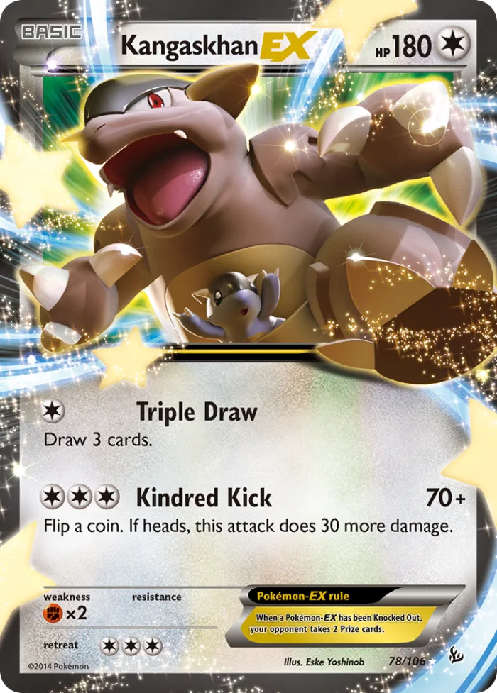 Kangaskhan-EX #78 Flashfire Pokemon card