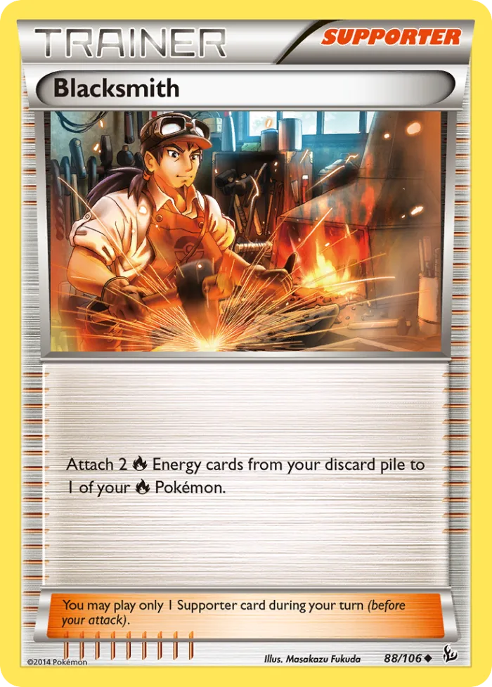 Blacksmith #88 Flashfire Pokemon card