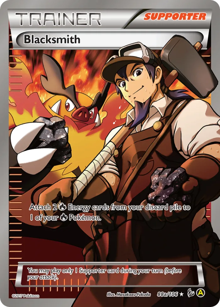 Blacksmith #88a Flashfire Pokemon card