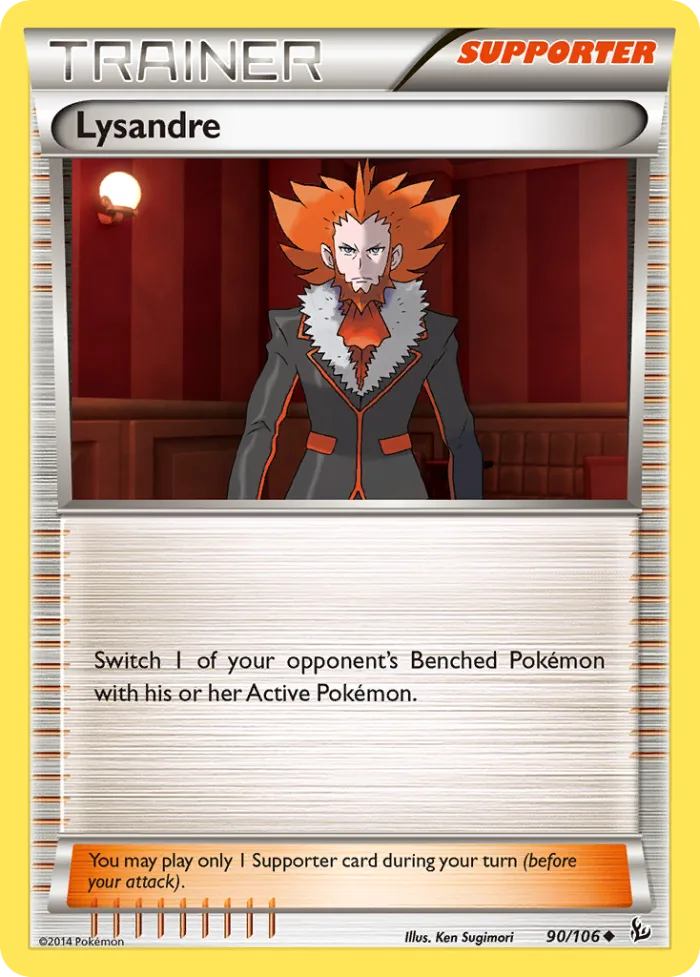 Lysandre #90 Flashfire Pokemon card