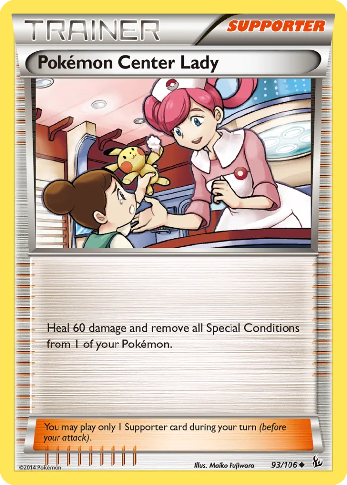 Pokémon Center Lady #93 Flashfire Pokemon card