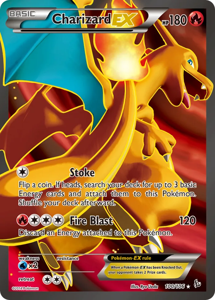 Charizard-EX #100 Flashfire Pokemon card