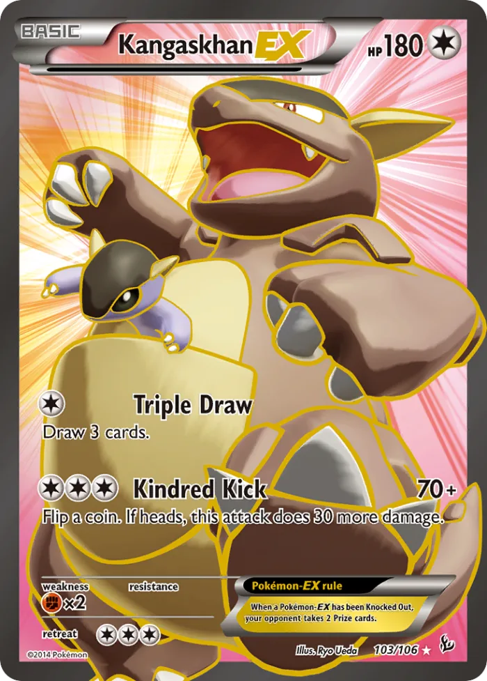 Kangaskhan-EX #103 Flashfire Pokemon card