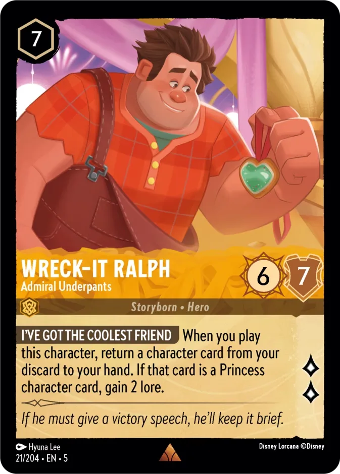 Wreck-It Ralph #21 Shimmering Skies Disney Lorcana card