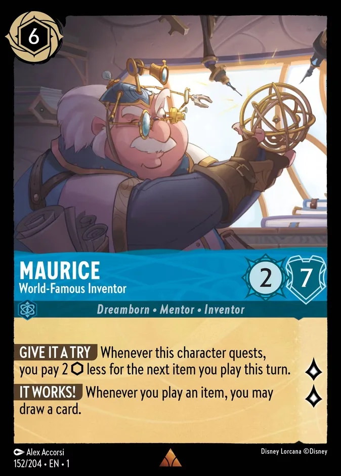 Maurice #152 The First Chapter Disney Lorcana card