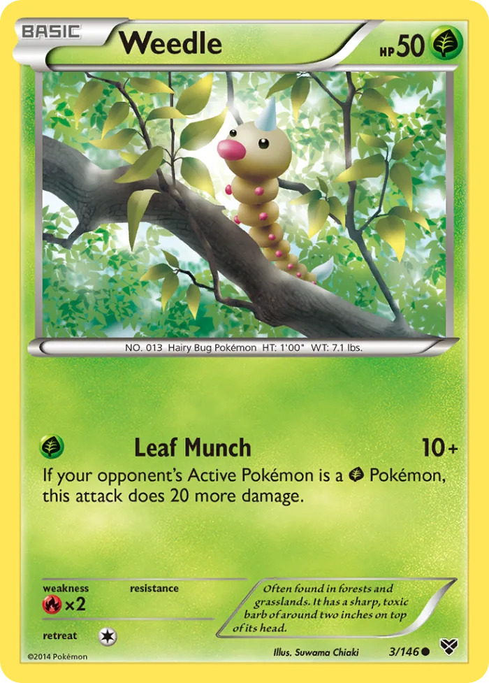 Weedle #3 XY Pokemon card