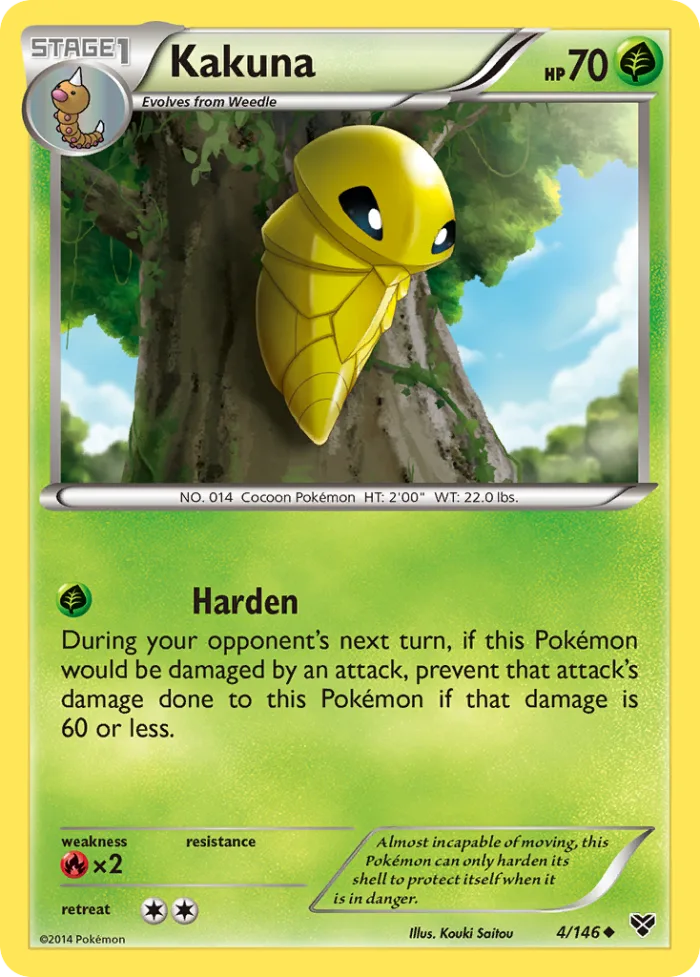 Kakuna #4 XY Pokemon card