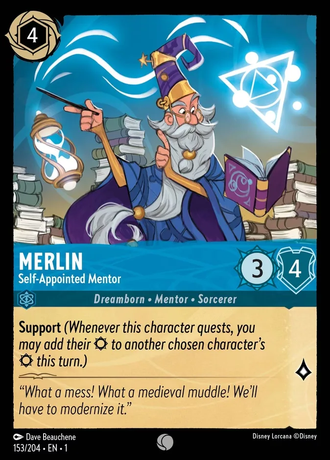 Merlin #153 The First Chapter Disney Lorcana card