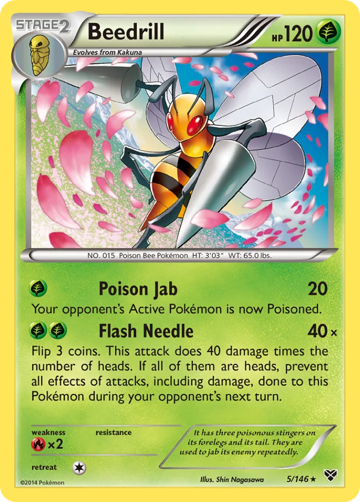 Beedrill #5 XY Pokemon card