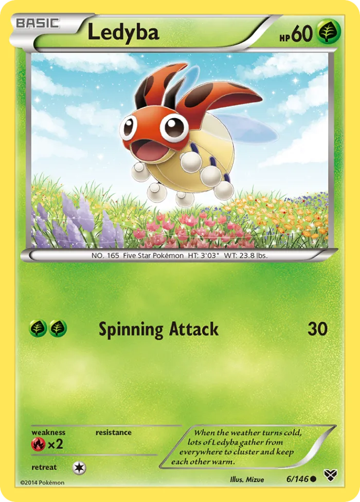 Ledyba #6 XY Pokemon card