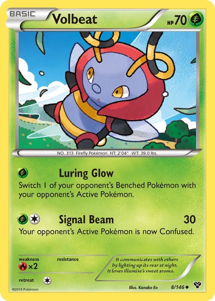 Volbeat #8 XY Pokemon card