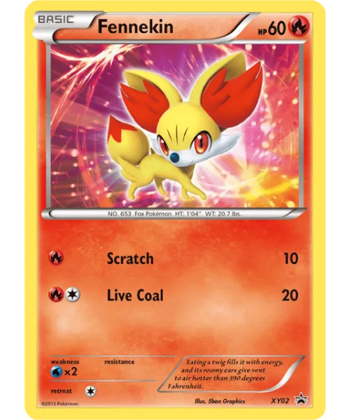 Fennekin #XY02 XY Black Star Promos Pokemon card