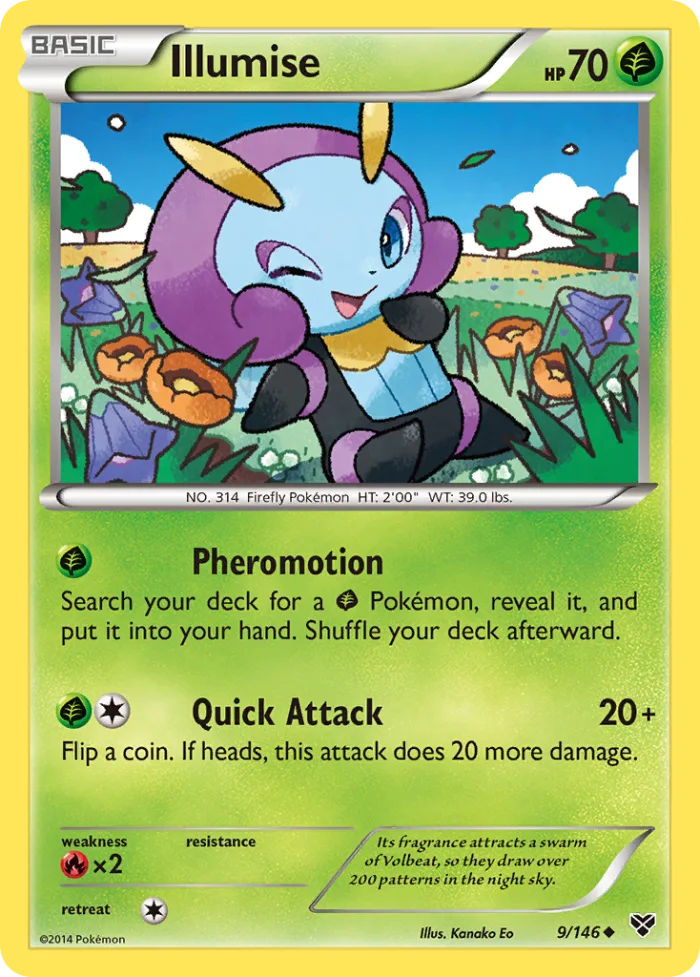 Illumise #9 XY Pokemon card