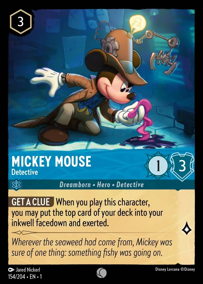 Mickey Mouse #154 The First Chapter Disney Lorcana card
