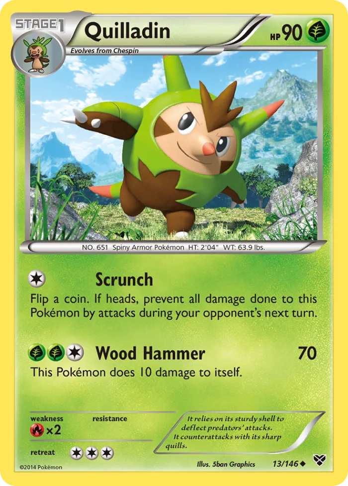 Quilladin #13 XY Pokemon card