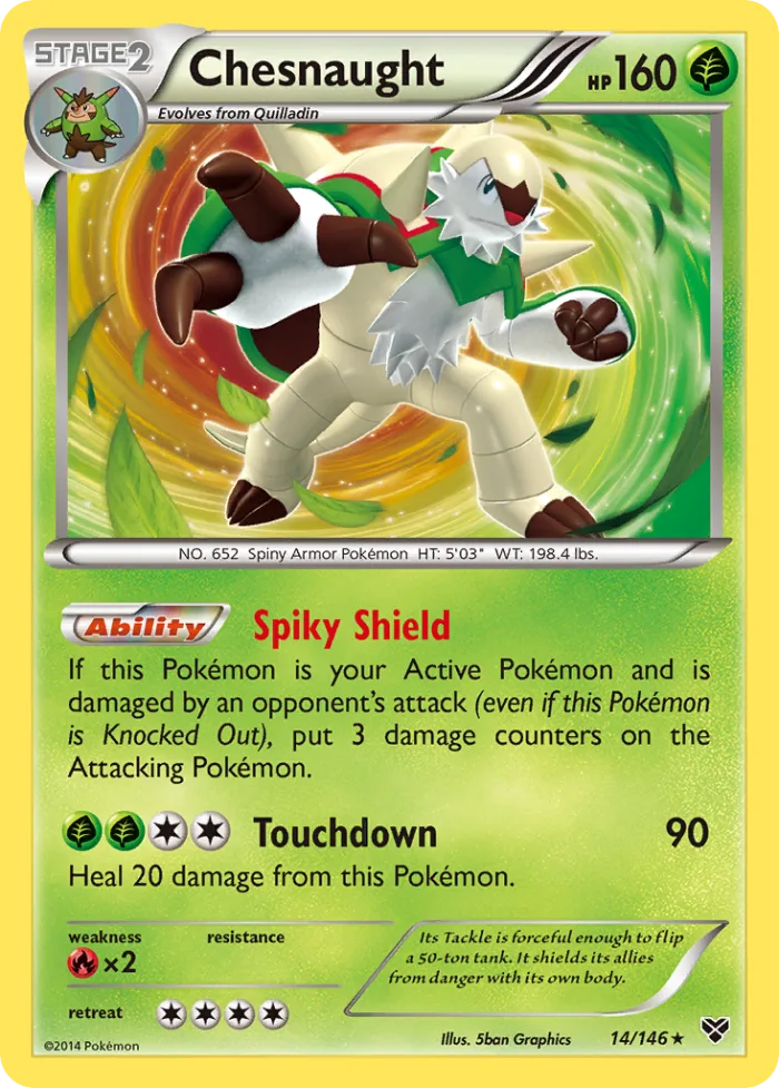 Chesnaught #14 XY Pokemon card