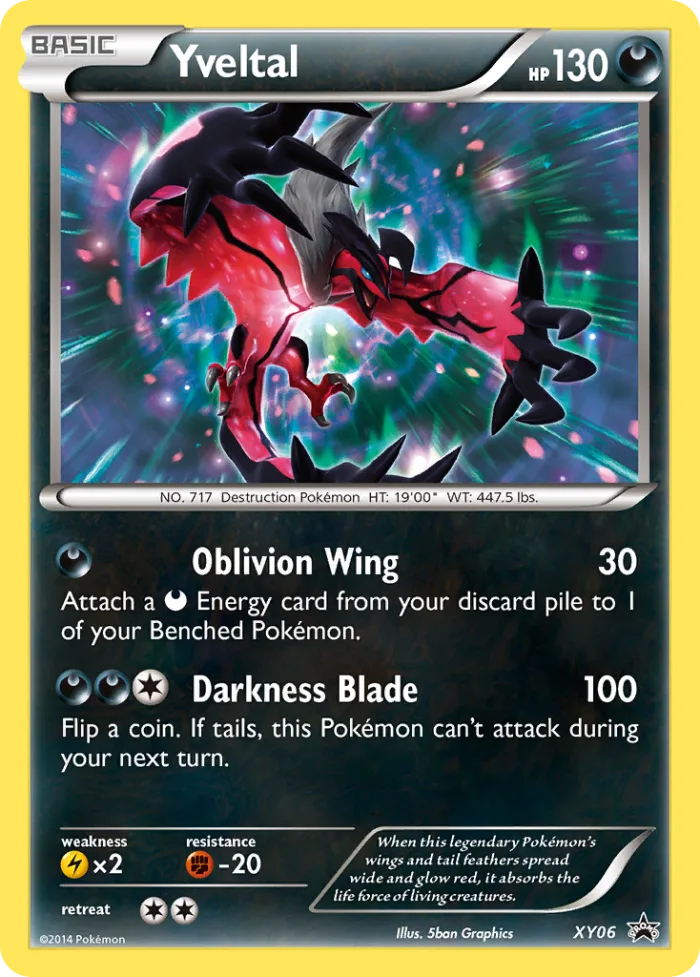 Yveltal #XY06 XY Black Star Promos Pokemon card