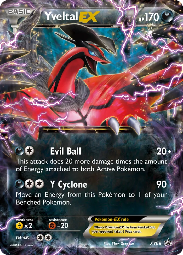 Yveltal-EX #XY08 XY Black Star Promos Pokemon card